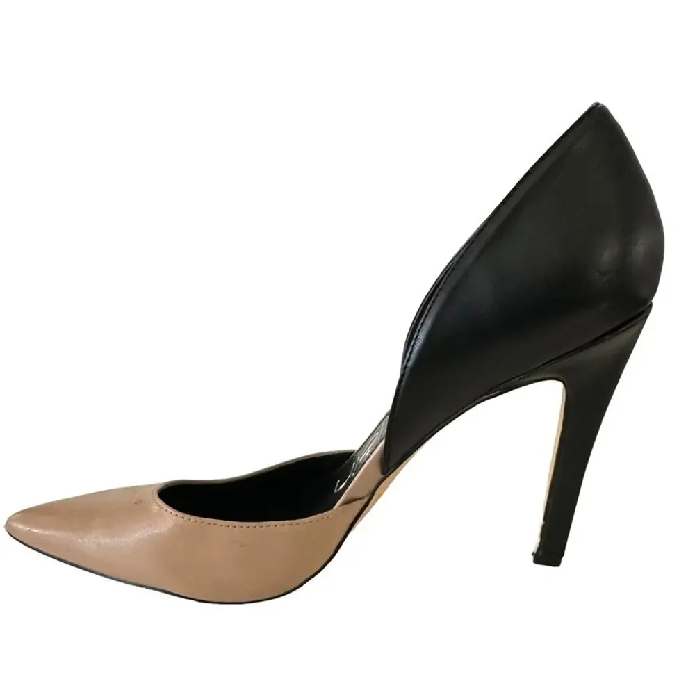 Calvin Klein Brena D’ORSAy tan and black 4” heels. Pointed‎ toes size 9